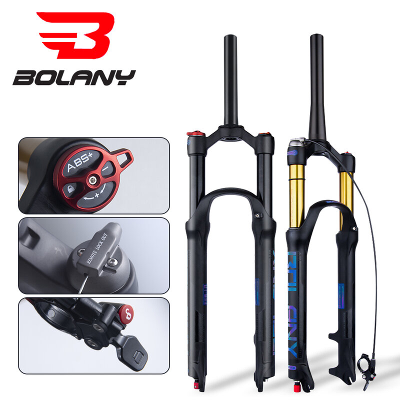 ボルニー-自転車フォークリバウンド、調整可能なmtbエアフロントサスペンション、クイックリリース、自転車アクセサリー、26 "、27.5" 、29 "、120mm、トラベル