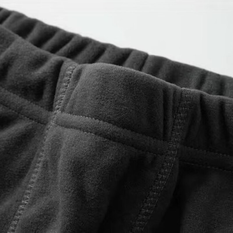 Men Thermal Bottoms Fleece Athletic Workout Sport Leggings Trousers Tights Slim Fit Skinny Pants Basic Clothing Long Pants