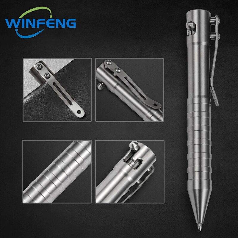High Quality Metal Self Defense Tactical Pen Bolt Action Business Signature Ballpoint Pen Emergency Glass Breaker Survival Kits