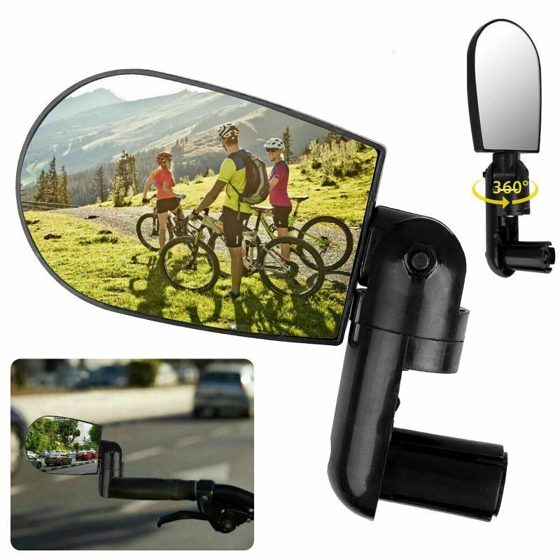 Espelho Retrovisor do Guiador para Bicicleta, Espelho Retrovisor Lateral, Girar 360 °, Ciclismo de Bicicleta, Peças Exteriores, Melhores Acessórios