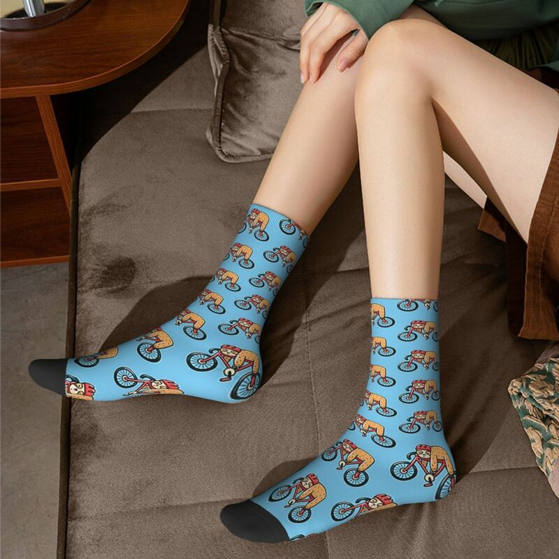 Милые баскетбольные носки в стиле хип-хоп для сна и ленивецов велосипедные носки средней длины из полиэстера нескользящие носки унисекс