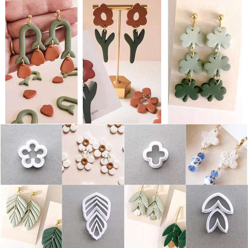 Polymer Clay Cutters For Jewelry Butterfly Flower Leaf Shape Earring Clay Cutter for Polymer Clay Jewelry DIY Art Hobby Tool