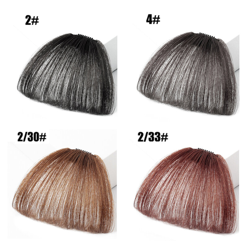 Synthetic Fake Air Bangs Heat Resistant Hairpieces Hair Clip In Hair Extensions Fake Fringes Air Bangs For Girls