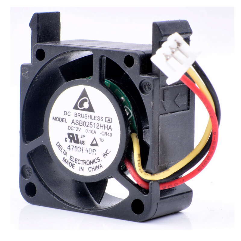 Brand new original ASB02512HHA 2.5cm 2510 25mm fan DC12V 0.10A 3 line micro device small cooling fan