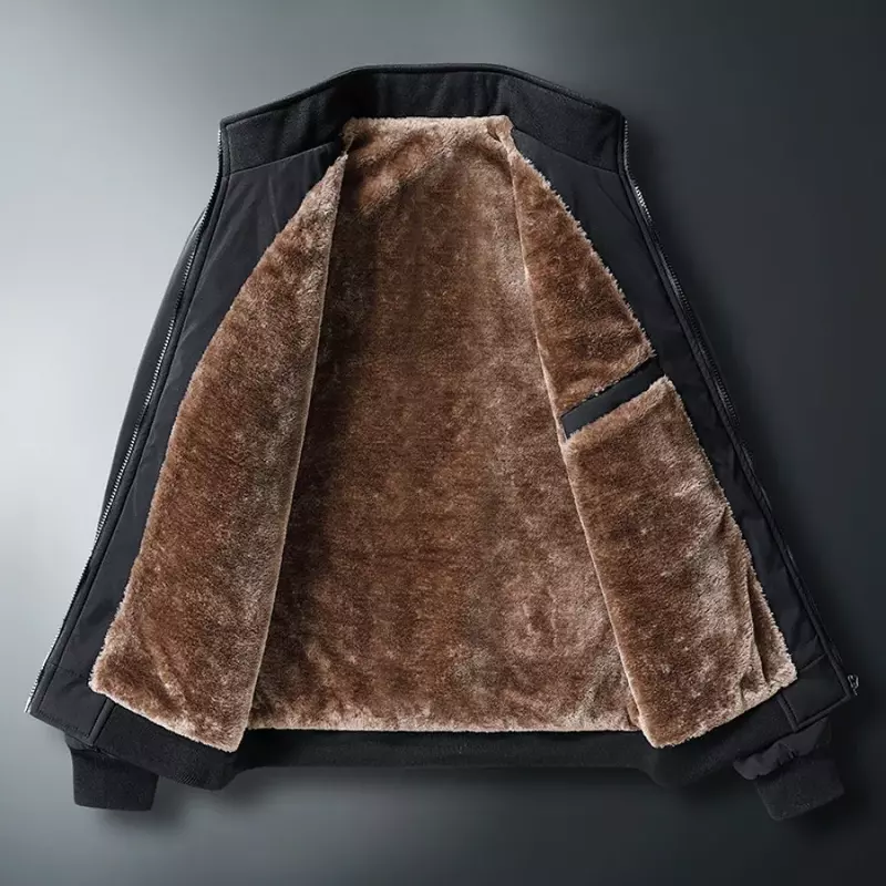 2024 Men's Thicken Warm Varsity Jacket Coat Autumn Winter  Windbreaker Streetwear Fleece Jackets For Men Parkas Overcoats 8XL