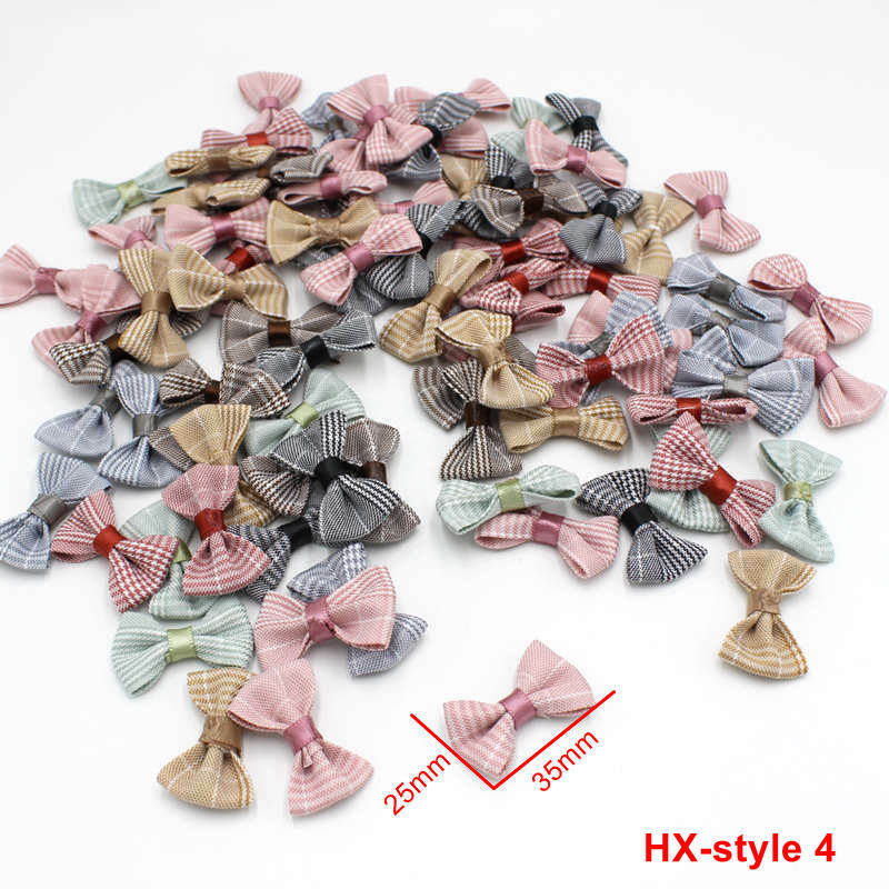 30pcs/bag Solid Ribbon Cloth Bow For Wedding Party Evening Decoration Handmamde Sewing Bow Ties Accessories
