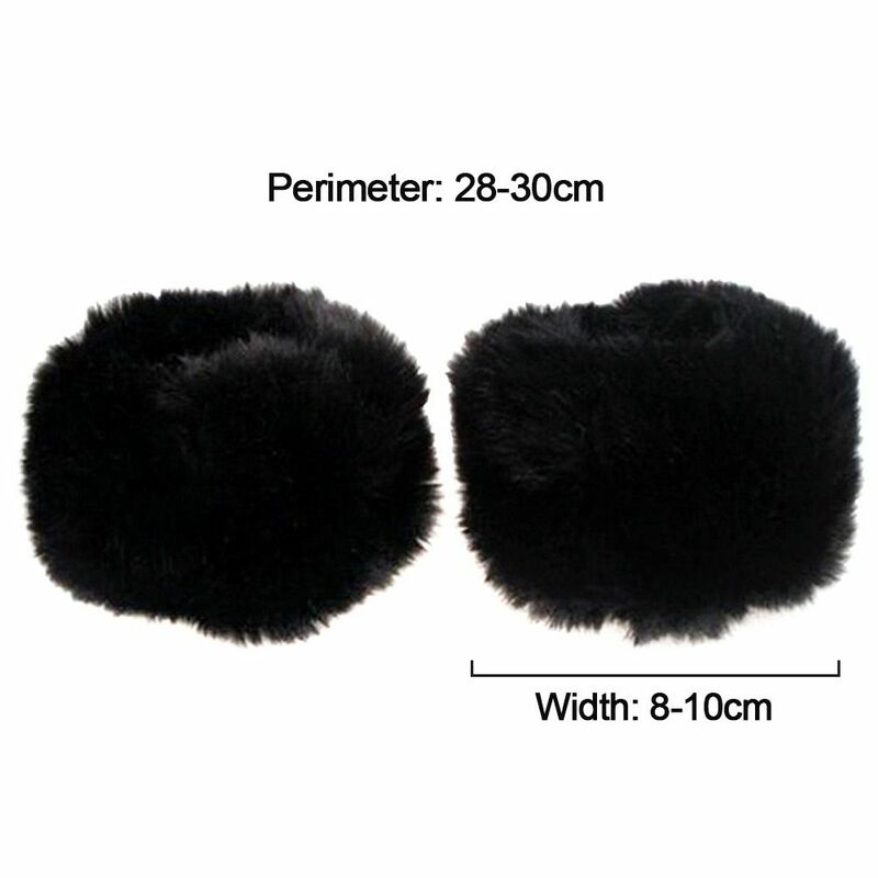Wool Coat & Jackets Windproof Oversleeve Wrist Furry Wrist Cuff Warm Furry Wristbands Faux Fur Wrist Cuffs Arm Warmer
