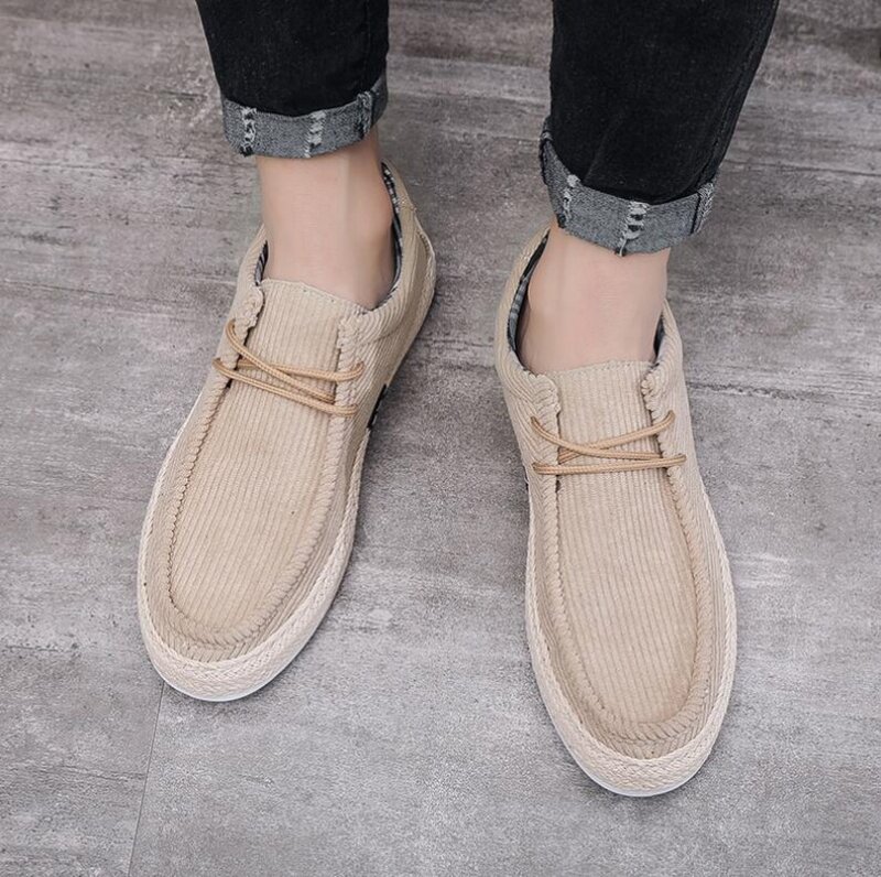 Mens Slip on Casual Shoes Comfortable Canvas Sneakers 2024 Mens Boat Shoes Dude Leisure Breathable Driving Shoes Moccasins