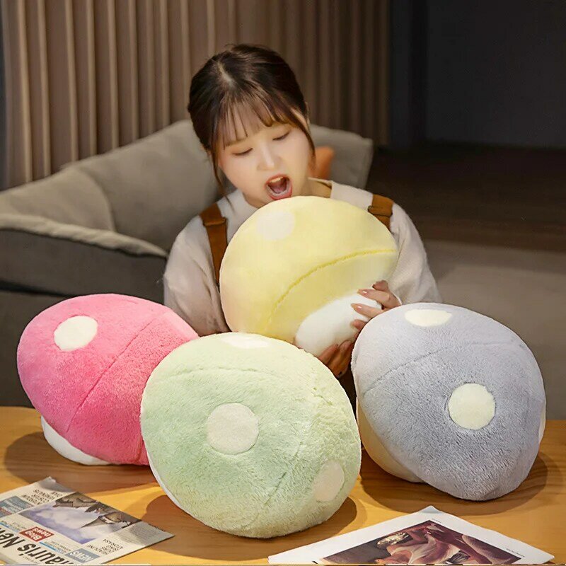 35/50cm Kawaii Mushroom Plush Dolls Cute Simulation Plant Plushies Hug Pillow Cushion Soft Baby Kids Toys for Kawaii Room Decor