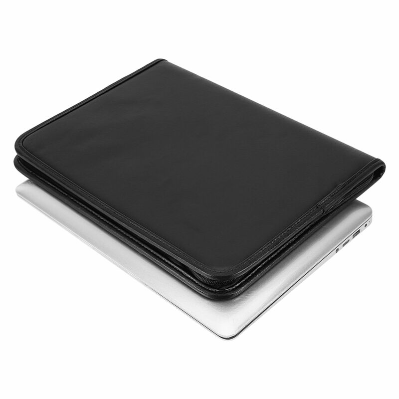 A4 Portfolio Leather Expanding File Office Business Document Organizer Holder Padfolio Brief Case Portfolio With Ipad Zipper Bag