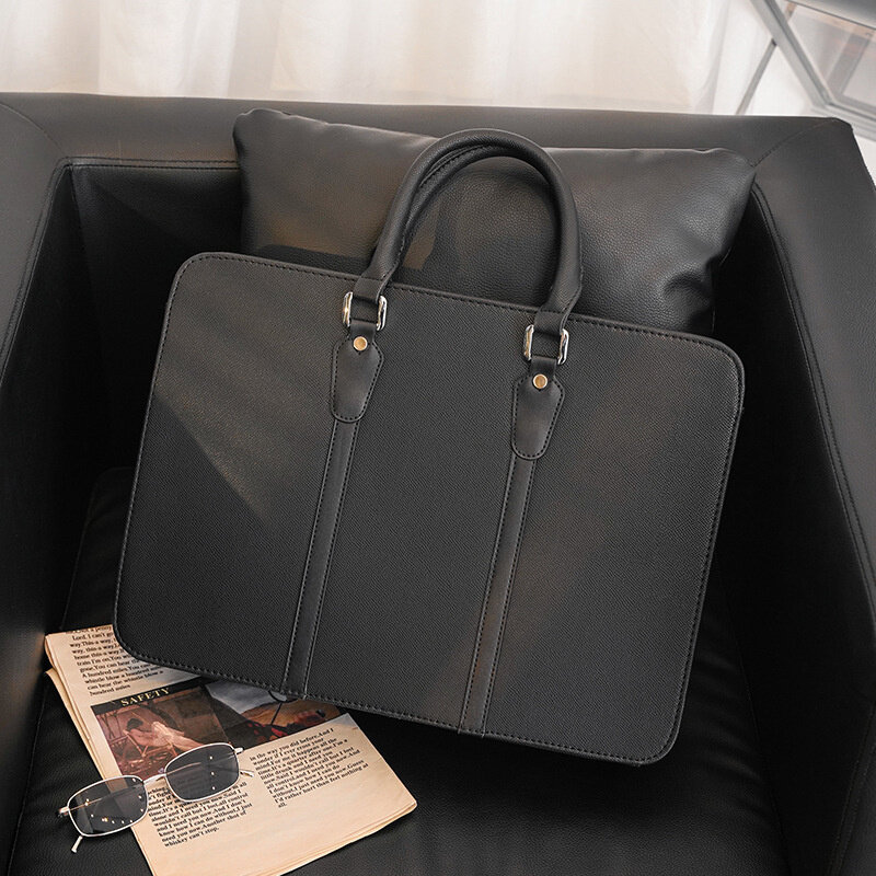 Hochwertige Geschäfts leute Aktentasche koreanischen Stil Leder handtasche lässige Umhängetasche männliche Laptop tasche Datei Tasche