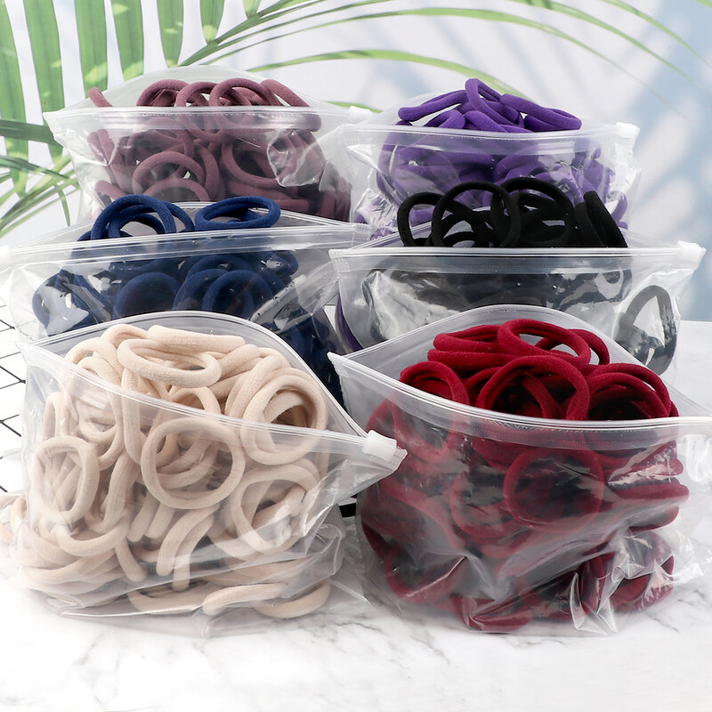 20-200 Cái/bộ Bé Gái Tóc Hairbands Phụ Kiện Tóc Dành Cho Người Phụ Nữ Trẻ Em Đuôi Ngựa Giá Đỡ Thun Scrunchies Dây Cao Su Đầu