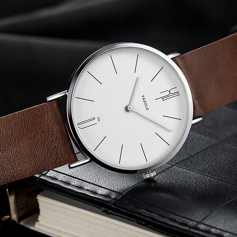 Top Brand Luxury Men Watch Leather Quartz Wristwatches Men's Business Watch Wristwatch Casual Clock Men