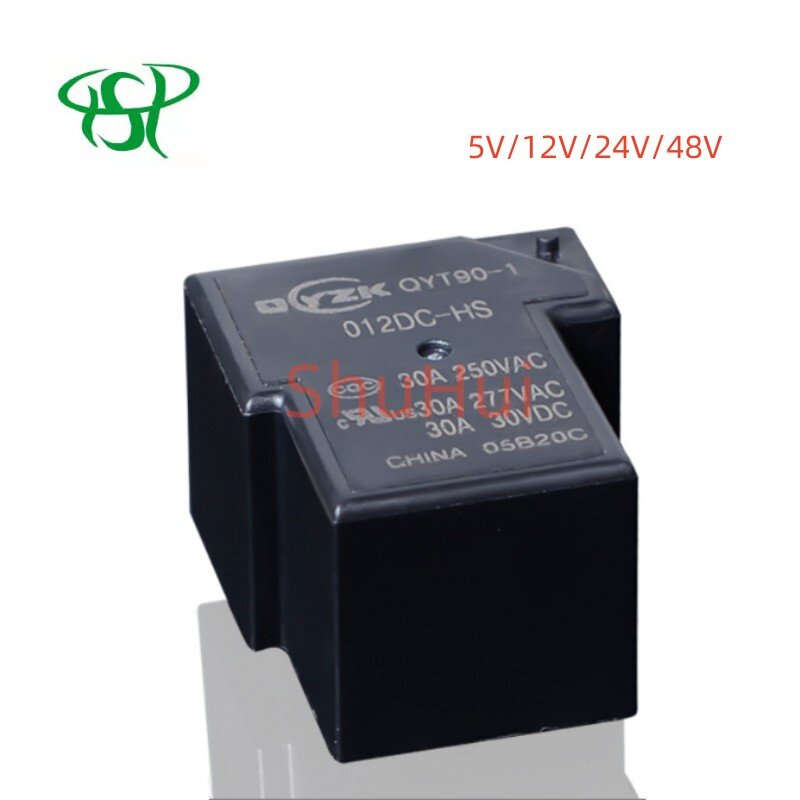 10PCS T90 relay 4-pin normally open DC5V/12V/24V/48V high-power relay Electrical appliance 30A250V