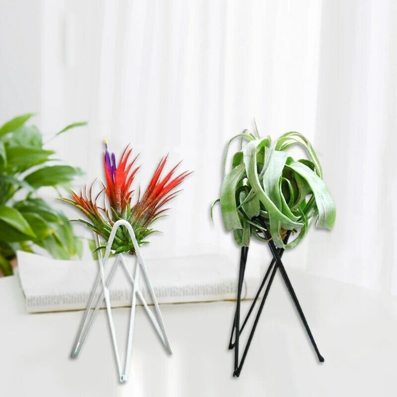 Suporte para plantas ar, suporte metal para vaso flores, ferro geométrico, suporte para exibição arte, ornamentos