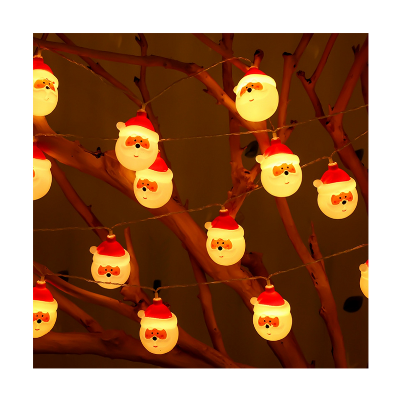SantaClaus-Outdoor LED String Light, Decoração Do Jardim De Natal, Iluminação Do Feriado, Decoração Do Casamento