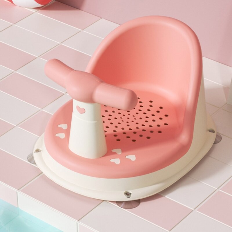 Badestuhl für Jungen und Mädchen, Badesitz für Kleinkinder, ausgehöhlter Badewannensitz, tragbarer Duschhocker mit Griff für
