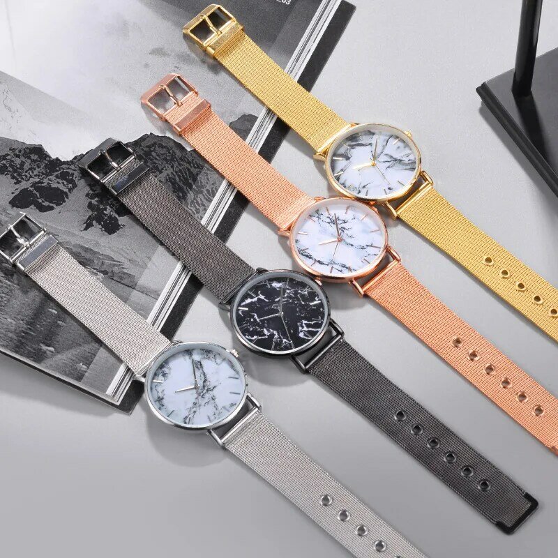 Montre-bracelet en acier inoxydable pour femmes, montre-bracelet à Quartz analogique, mode de luxe, couleur or Rose, horloge analogique