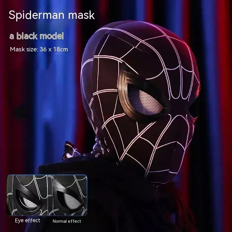 Spider Man Kopf bedeckung Augen bewegliche manuelle elektrische blinkende Maske außer gewöhnliche Held Helm Erwachsenen Geburtstags geschenk Kinderspiel zeug