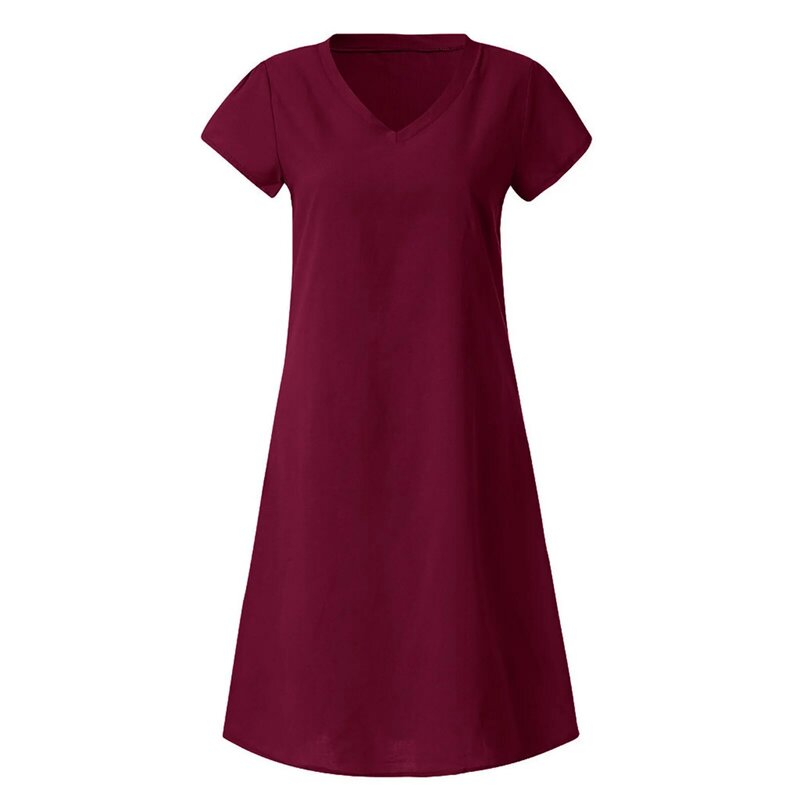 Платье-рубашка женское хлопковое, повседневный элегантный модный однотонный длинный сарафан, большие размеры, на лето