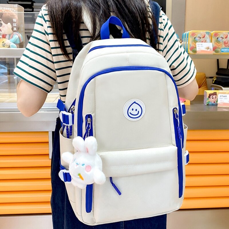 Conjunto mochila feminina espaçosa e segura, mochila escolar para escola e viagens 517D
