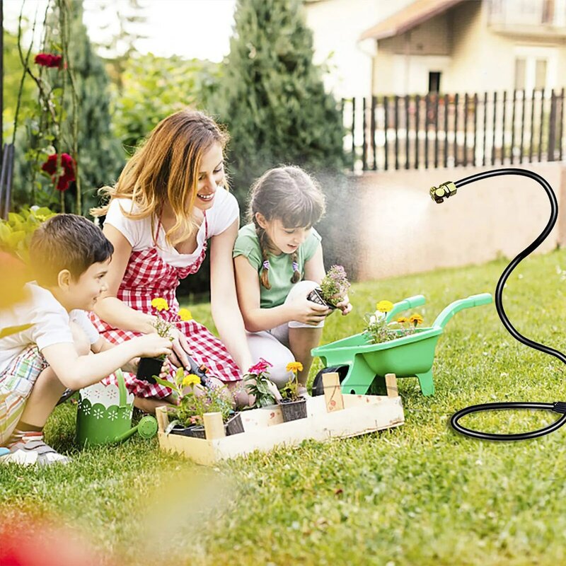 Outdoor Adjustable Hose Mister Outdoor Portable Cooling Misting System for Outdoor Water Mist Playing