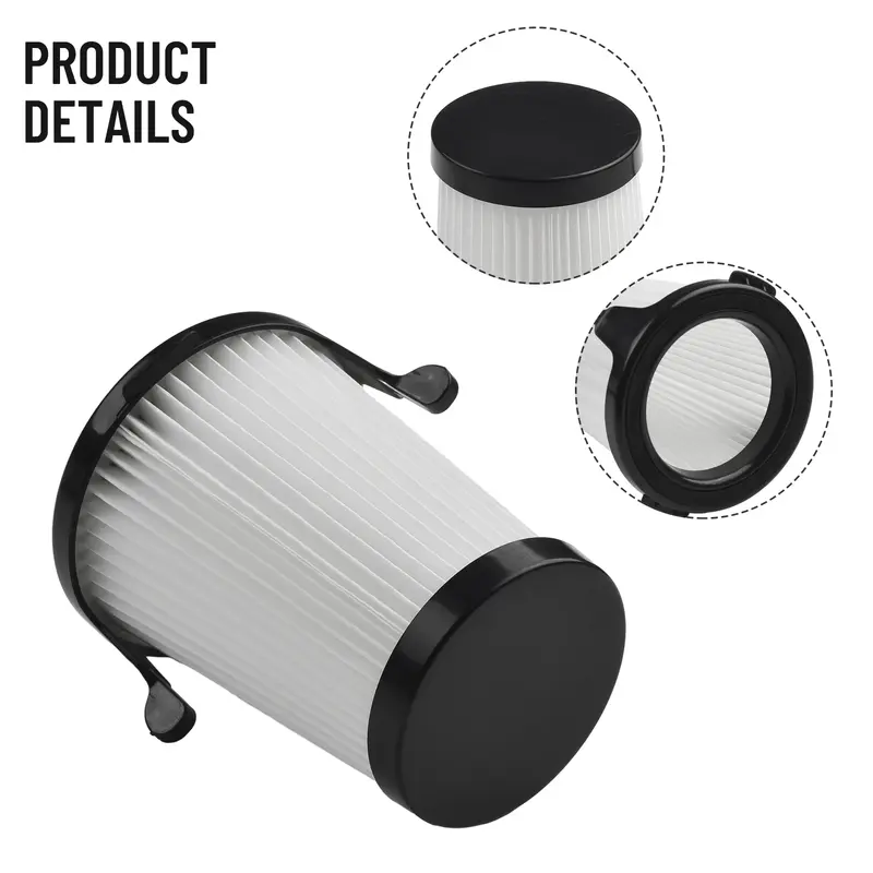 2pcs Filters With Cleaning Brush For  #49-90-1950 0850-20 Compact Vacuum Cleaner Filter Replacement Accessories