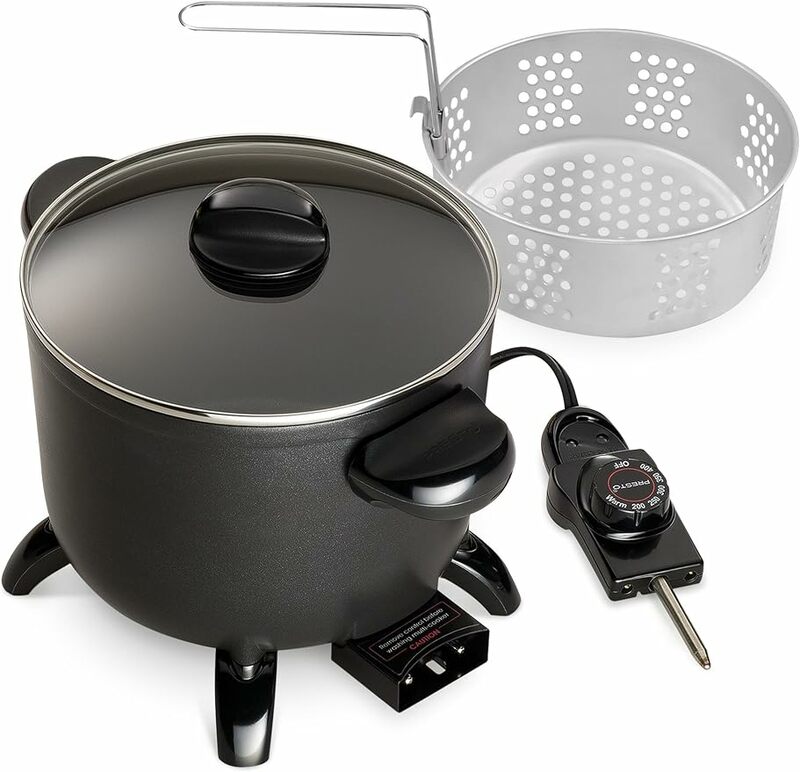 Multi-cuiseur vapeur noir, bouilloire de cuisine, 06006