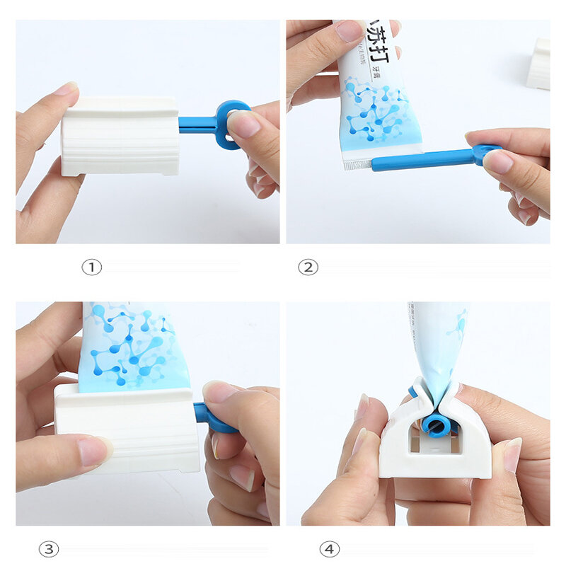 3pc Multifunctional Toothpaste Tube Squeezer Press Manual Squeezed Toothpaste Clip-on Facial Cleanser Squeezer Bathroom Supplies