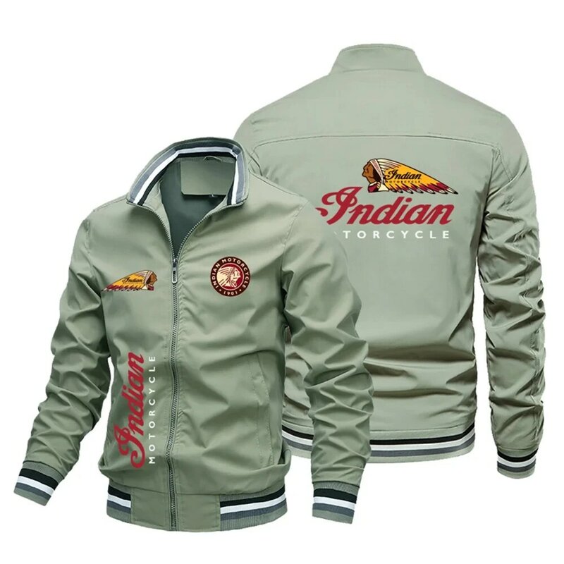 Blouson de Baseball Fin Imprimé Indien, Manteau de Moto, Bombardier, de Pilote, à la Mode, pour Printemps et Automne, Offre Spéciale