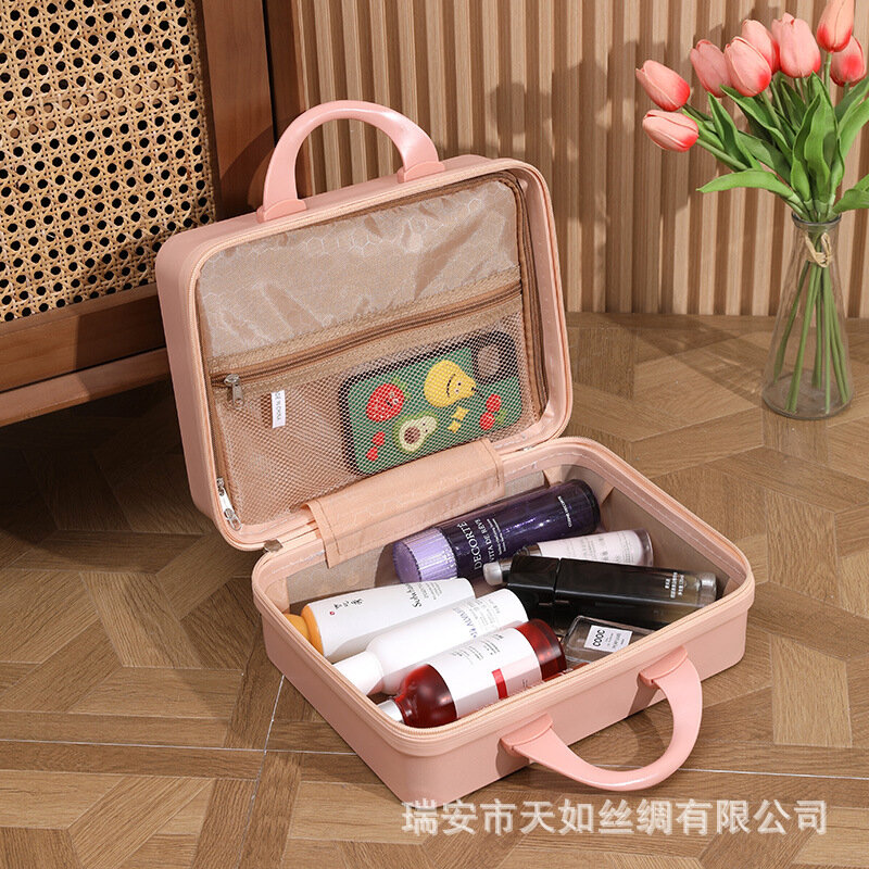 14 Inch Souvenir Suitcase, Small Suitcase, Zipper, Lightweight Vanity Case, High-end Gifts
