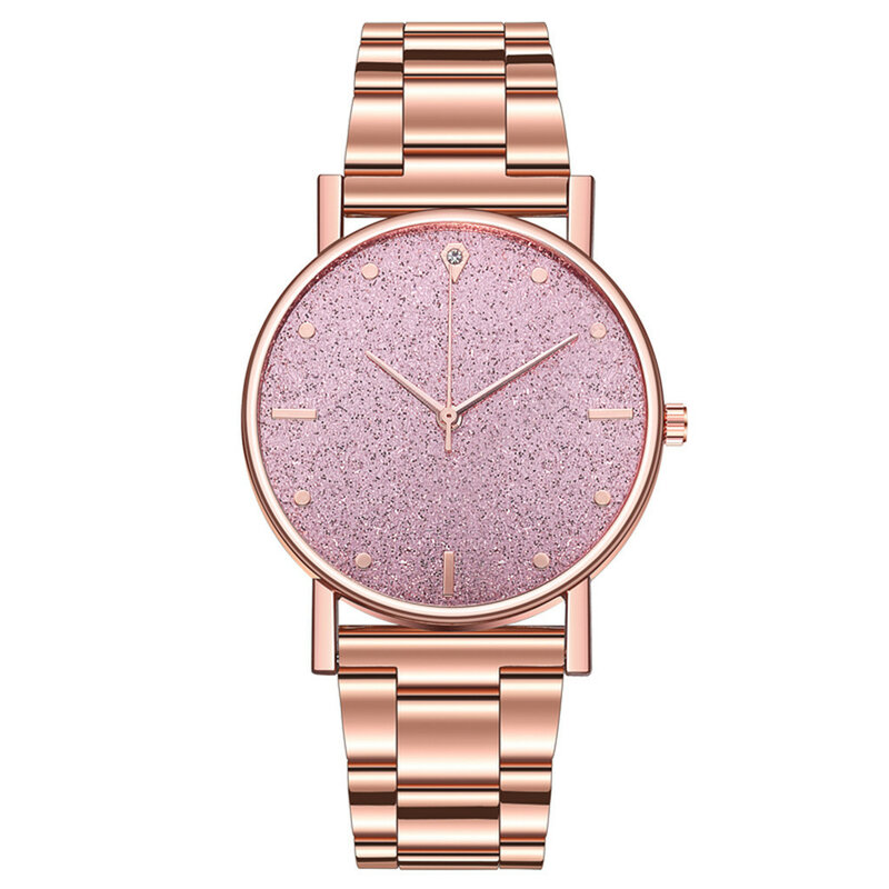Relógio de quartzo com mostrador em aço inoxidável feminino, analógico, casual, esportivo, luxo, novo, bracele, 2022