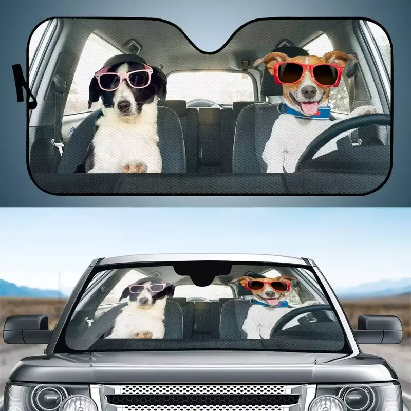 بيشون فريز عائلة الشمس الظل ، اكسسوارات السيارات ، ديكور المنزل ، هدايا محبي الكلاب ، LNG202112A80