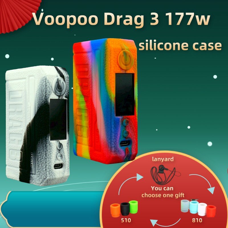 Étui en silicone pour drag 3 177w, manchon de protection en caoutchouc souple, enveloppe de peau, 1 pièce
