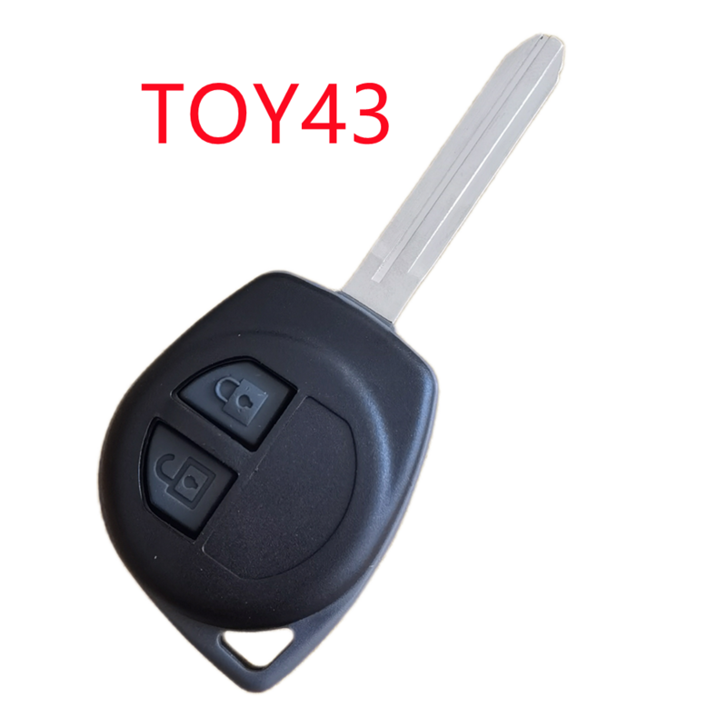 25 Stks/partij 2 Knoppen Vervanging Remote Auto Sleutel Shell Voor Suzuki Grand Vitara Swift Hu133r/Toy43/Sz11r Blade Rubber Knop Pad