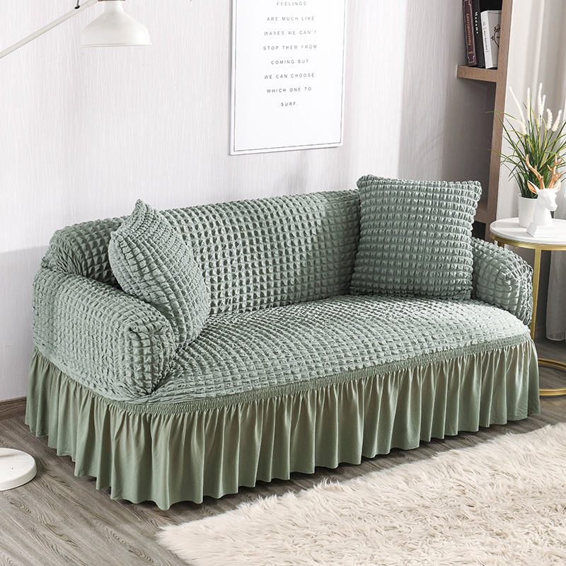 1/2/3/4 seater grosso elástico sofá capa para sala de estar estiramento sofá slipcover lavável alta elástica durável seersucker tecido