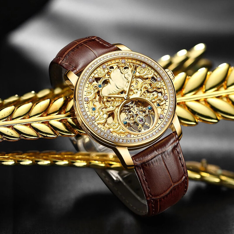 2022 Nieuwe Ailang Top Luxe Horloge Gear Tourbillon Horloge Waterdicht Duiken Horloge Mannen Gouden Horloge Armband Automatische Kronkelende