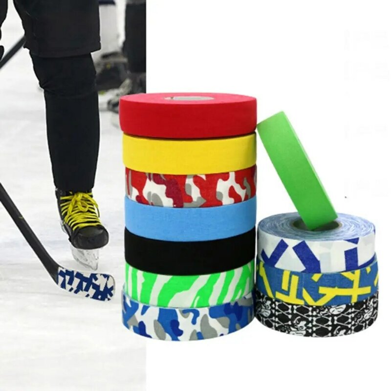 Ruban adhésif de hockey sur glace, 2.5cm x 25m, multi-usages, anti-aldes, résistant à l'usure, sport athlétique, bandage élastique en polyester
