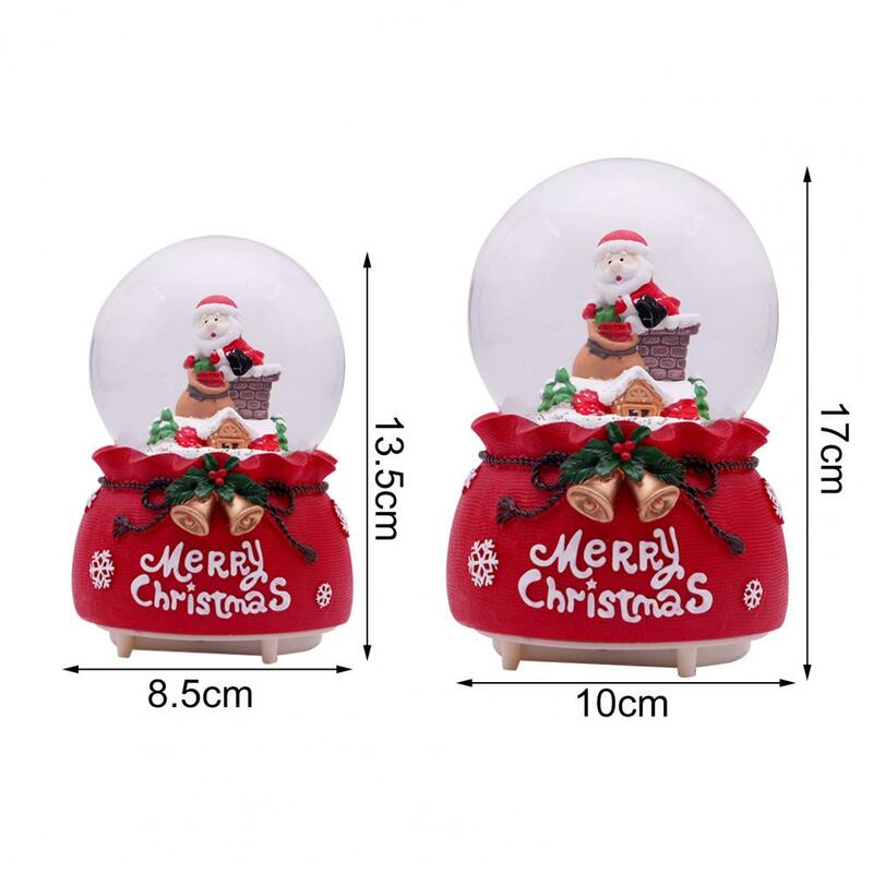 Weihnachten Schneekugel Desktop-Dekor Schnee Miniatur Mini dekorative Weihnachts musik Kristall kugel Ornament Geschenk für Kinder Mädchen