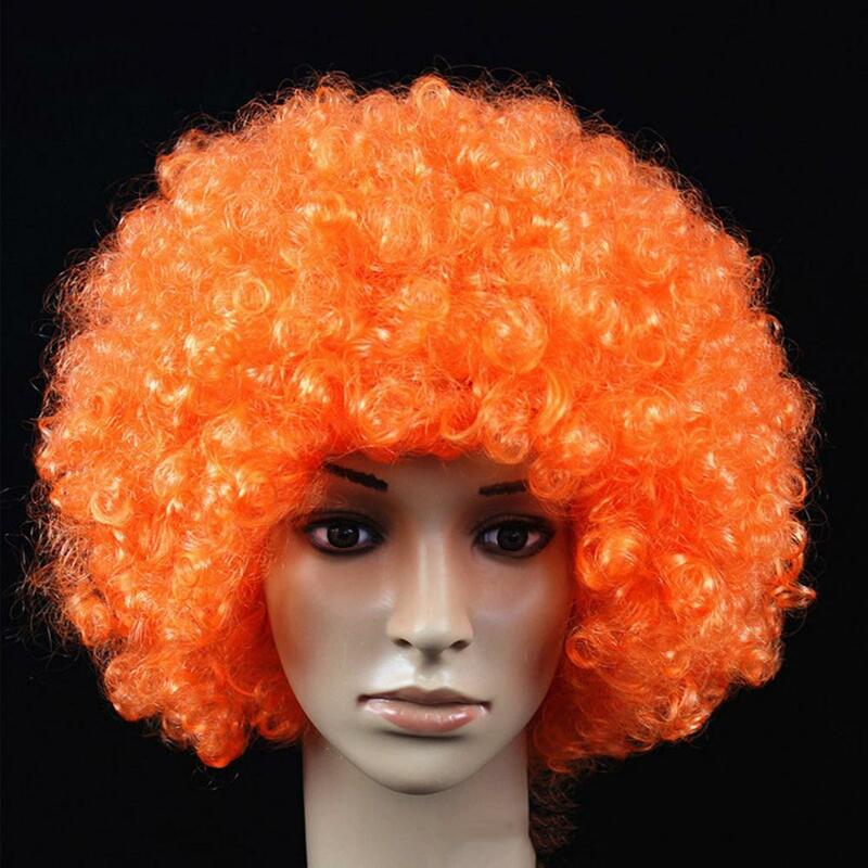 Ombre Wig Colorful Wavy Clown Head Curly Wigs Wedding Party Hats Clown Wig Women Men Children Halloween Cosplay Explosion Wig