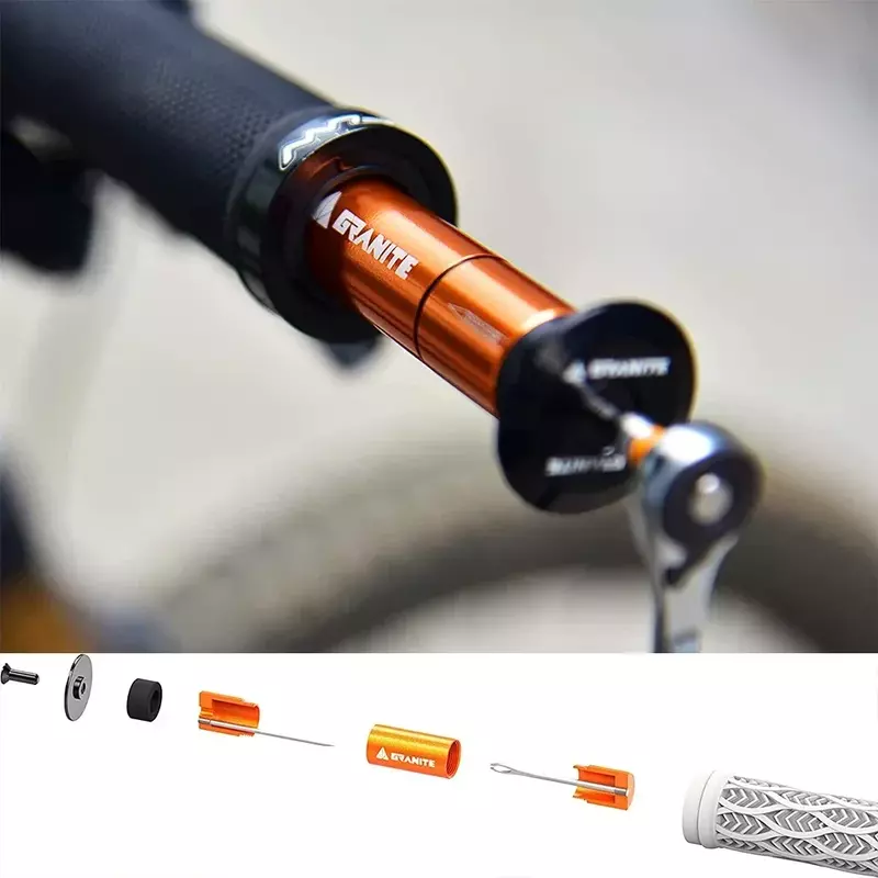 Kit de herramientas múltiples de granito, herramienta compacta para bicicleta almacenada en el tubo de dirección, juego de bicicleta