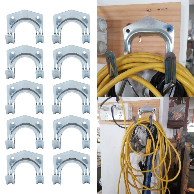 Heavy Duty High Load Bearing Wall Mounted Storage Hooks for Warehouse Garages Sheds Offices Workshop & Garden Tools Dropship