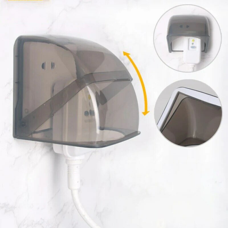 Cubierta protectora para enchufe eléctrico de baño, toma de corriente impermeable, caja a prueba de lluvia, suministros eléctricos, tipo 86