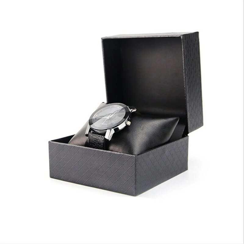 Modne wzór diamentowy imitacja skóry pudełko na zegarek pojemnik do przechowywania Organizer wystawowy stojak na bransoletkę do przechowywania biżuterii najlepsze prezenty nowe