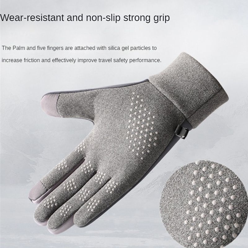 Luvas antiderrapantes de lã térmica para mulheres, luvas de inverno de esqui, super macio, durável, isolamento térmico, 1-4 pares