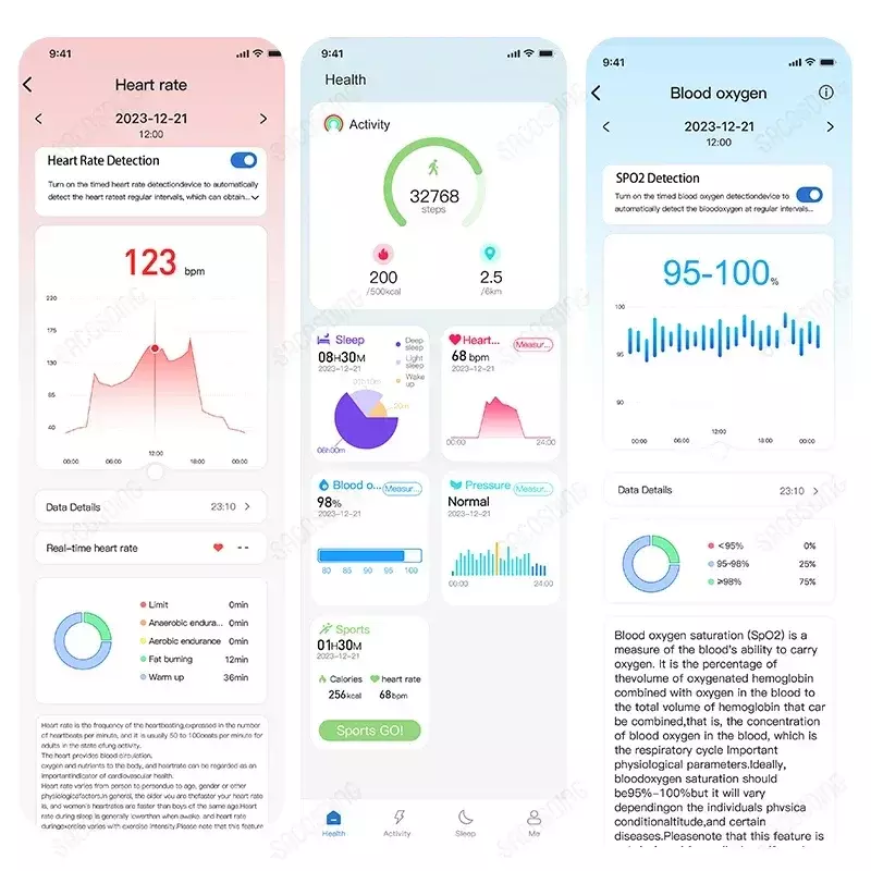 Smart Ring uomo donna frequenza cardiaca ossigeno nel sangue monitoraggio della salute del sonno attività sportiva Fitness Tracker Smart Ring per Android IOS 2024