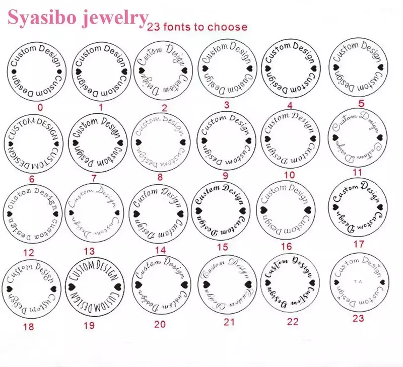 Syasibo – bijoux 100 pièces, bouton en bois uni personnalisé inachevé de 30mm avec votre propre message ou nom de boutique 1.2 " - AD0077