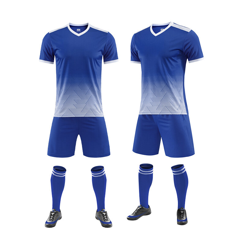 2024 Summer Men Print Short Sleeve Sports Training Football Jersey Uniform Man Breathable Fitness Running Breathable Shorts Sets