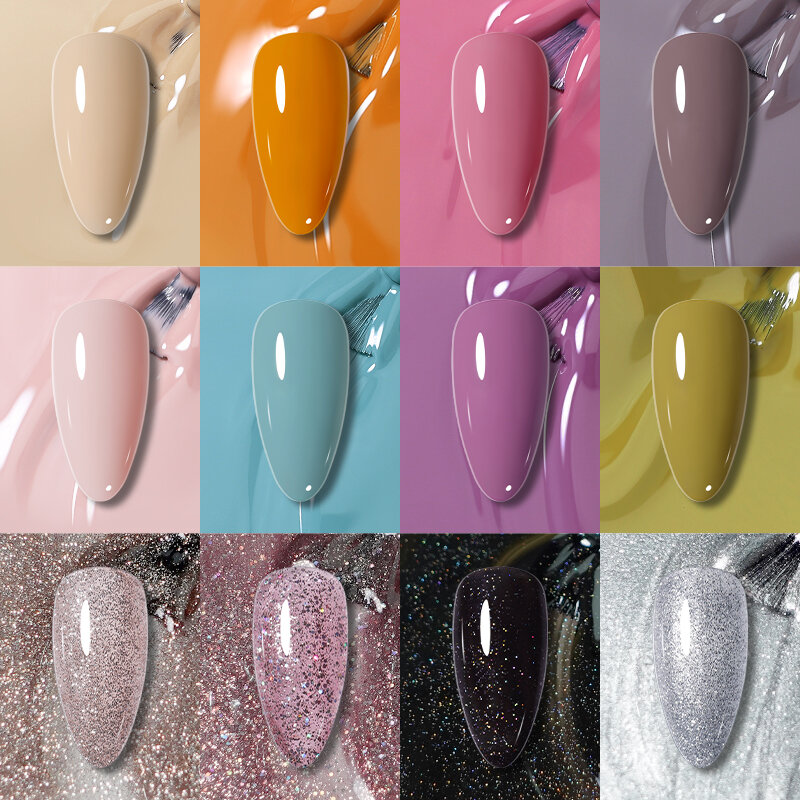 Arte clavo-esmalte gel semi-permanente, lantejoulas brilhantes, brilhante, led uv, design nail art, laca, 15ml