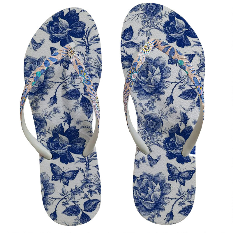 Flip Flops Women Summer Non-slip Silent Bathroom Slippers Bath Flat Wear Resistant Beach Sports Flip-flops Tide
